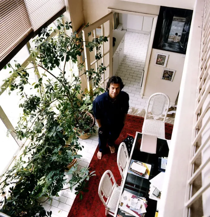 Framed Print : Cricketer Imran Khan at home