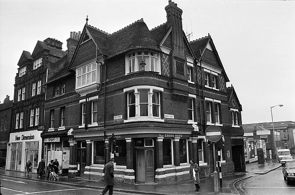 The Cross Keys Pub, Reading, Berkshire. 7th March 1975