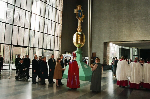The Cross and Orb on show at Coventry Cathedral during service of reconciliation
