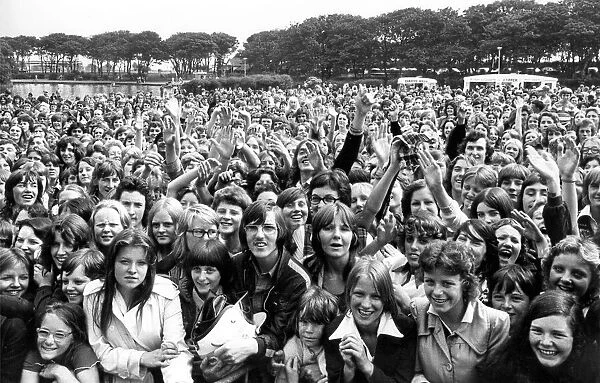 The crowd that gathered for the BBC Road Show in South Shields in 1975