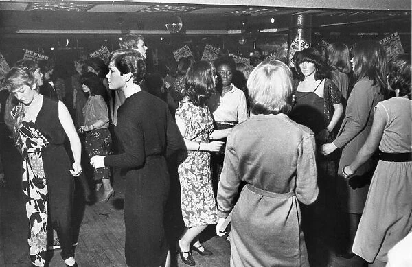 A crowded dance floor at Cagneys Night Club in Liverpool. Circa February 1980