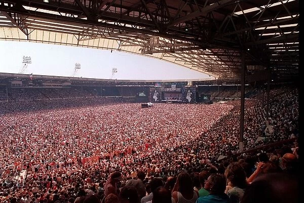 Crowds at the Live Aid Concert Wembley 1985 In the summer of 1985 Bob Geldof