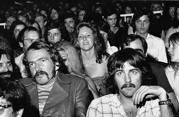 Crowds of people at a Rolling Stones concert, 1973