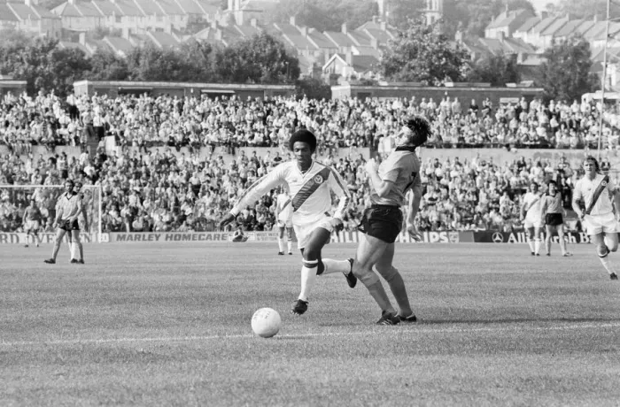 Framed Print : Crystal Palace footballer Vince Hilaire in action during the 4-0 home win over against Framed Print : Crystal Palace footballer Vince Hilaire in action during the 4-0 home win over against