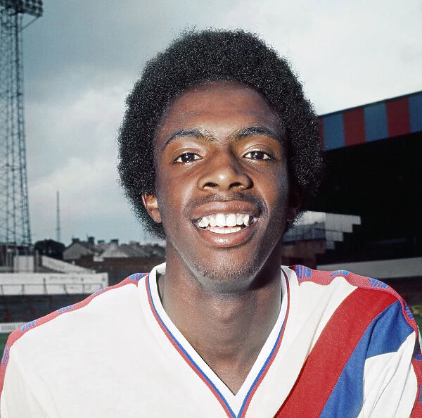 Crystal Palace footballer Vince Hilaire poses at Selhurst Park during a photocall ahead