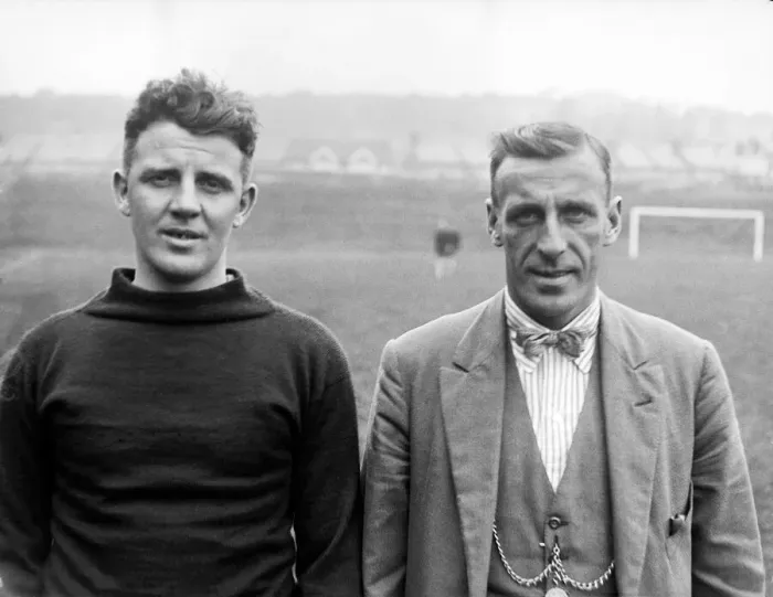 Framed Print : Crystal Palace Footballers. Greener and Oak. c. 1927 DM6616b Framed Print : Crystal Palace Footballers. Greener and Oak. c. 1927 DM6616b