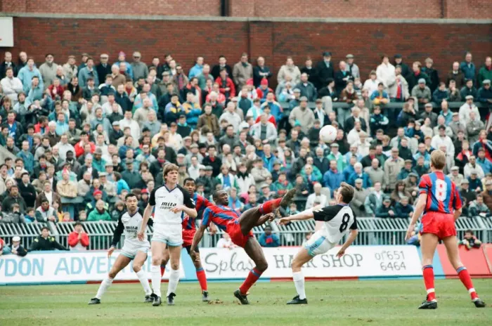 Framed Print : Crystal Palace v Aston Villa league match at Selhurst Park March 1990 Framed Print : Crystal Palace v Aston Villa league match at Selhurst Park March 1990