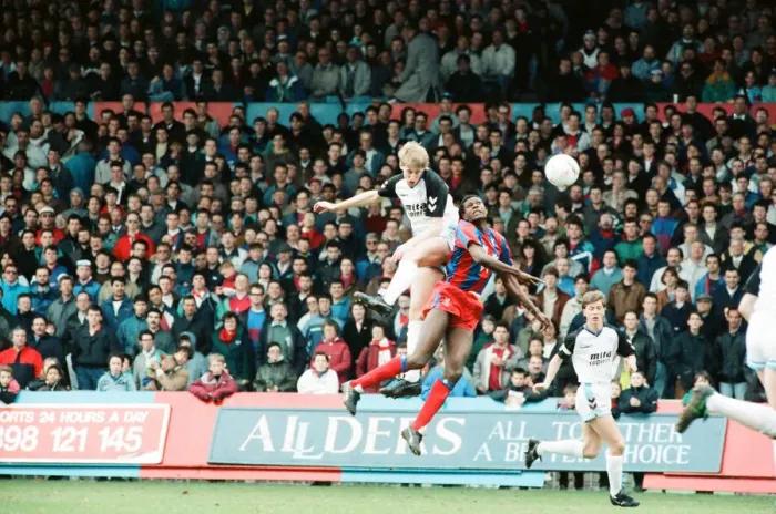 Framed Print : Crystal Palace v Aston Villa league match at Selhurst Park March 1990 Framed Print : Crystal Palace v Aston Villa league match at Selhurst Park March 1990