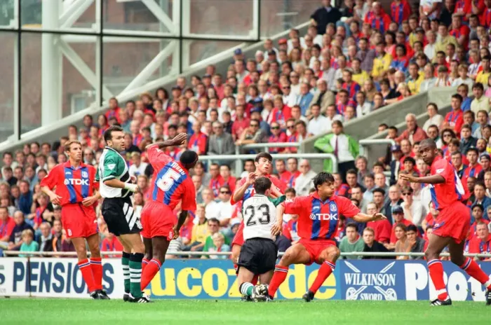 Framed Print : Crystal Palace v Liverpool Premiership Football 20th August 1994 Framed Print : Crystal Palace v Liverpool Premiership Football 20th August 1994