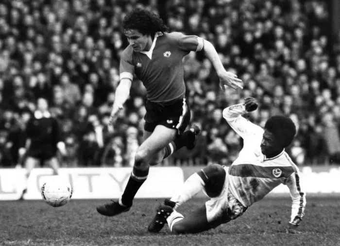 Framed Print : Crystal Palace v Manchester United league match at Selhurst Park March 1980 Framed Print : Crystal Palace v Manchester United league match at Selhurst Park March 1980
