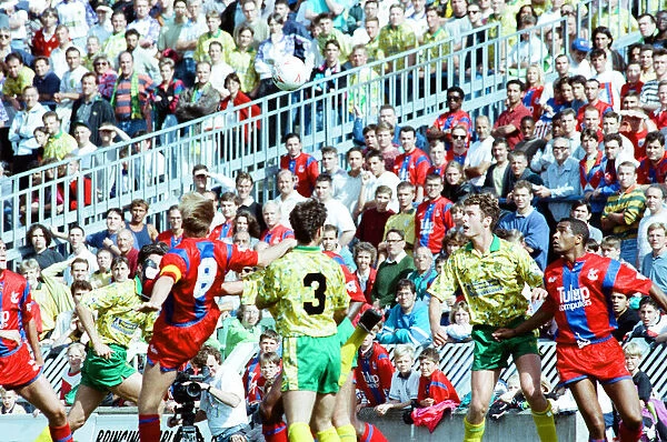 Crystal Palace v Norwich league match at Selhurst Park, Saturday 29th August 1992