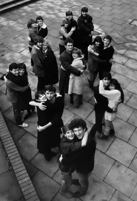 Framed Print : The cuddle club. The Keele University cuddling club get down to business Framed Print : The cuddle club. The Keele University cuddling club get down to business