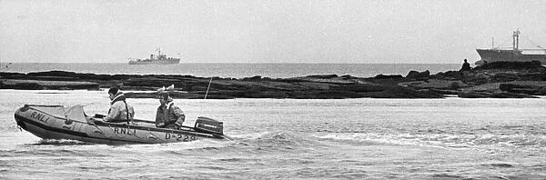 Cullercoats inshore boat. Dinghy. Boat numbering is D-229
