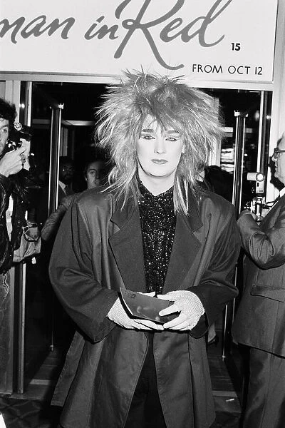Culture Club singer Boy George arriving for the premiere of the film '1984'