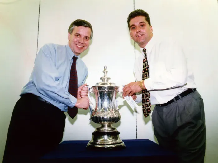 Framed Print : Up for the cup... Scouseology captain, the Echos Ken Rogers (left