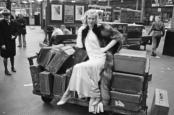 Cybill Shepherd pictured on the set of The Lady Vanishes
