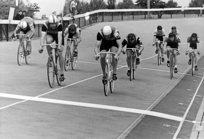 Framed Print : Cycle Racing at Clairville Stadium, Middlesbrough. 25th July 1981 Framed Print : Cycle Racing at Clairville Stadium, Middlesbrough. 25th July 1981
