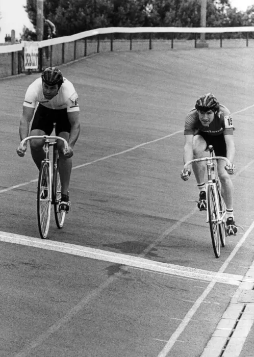 Framed Print : Cycle Racing at Clairville Stadium, Middlesbrough. 19th July 1986 Framed Print : Cycle Racing at Clairville Stadium, Middlesbrough. 19th July 1986