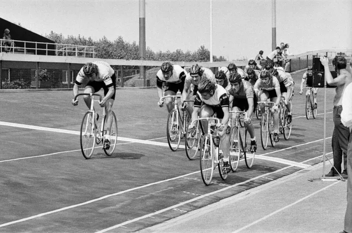 Framed Print : Cycling at Clairville Stadium. Circa 1975 Framed Print : Cycling at Clairville Stadium. Circa 1975