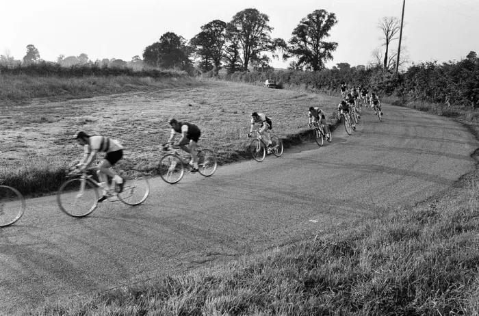 Framed Print : Cycling club in Reading, Berkshire. 11th August 1974 Framed Print : Cycling club in Reading, Berkshire. 11th August 1974