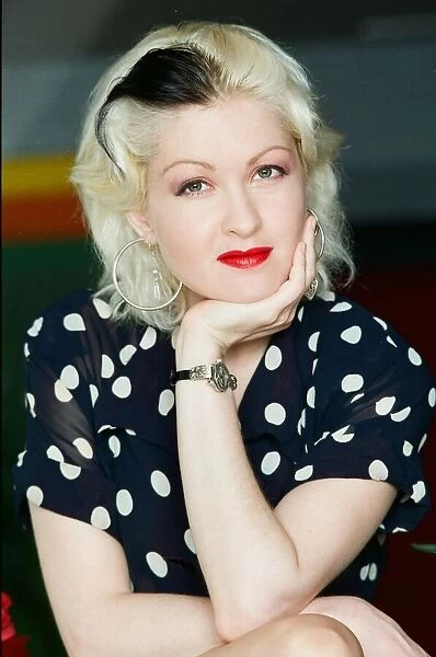 Cyndi Lauper american singer May 1989. Cyndi is in Britain to promote her