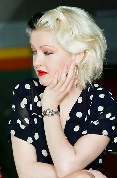 Cyndi Lauper american singer May 1989. Cyndi is in Britain to