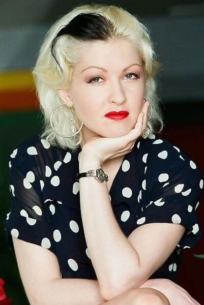 Cyndi Lauper american singer May 1989. Cyndi is in Britain to