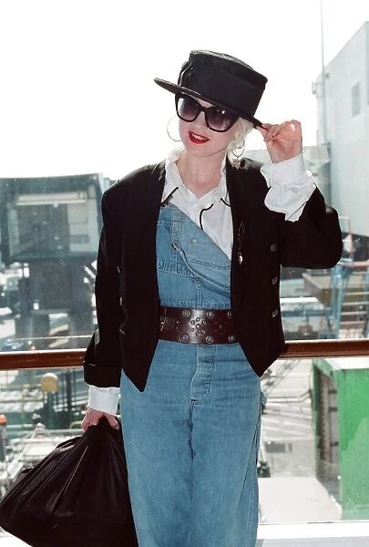 Cyndi Lauper american singer songwriter arrives at London Heathrow Airport (from Milan