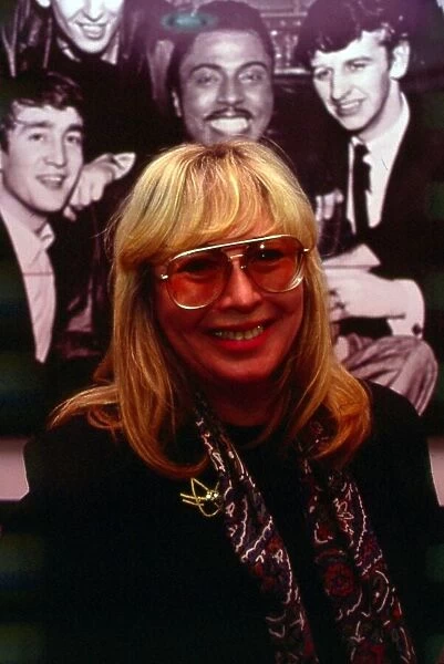 Cynthia Lennon at her pop memorabilia restaurant 1989 former wife of John Lennon standing