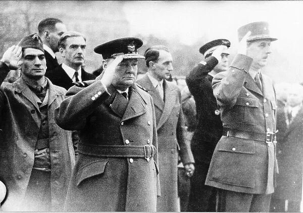 Cyril Davies bodyguard to Winston Churchill Prime Minister with former President Charles