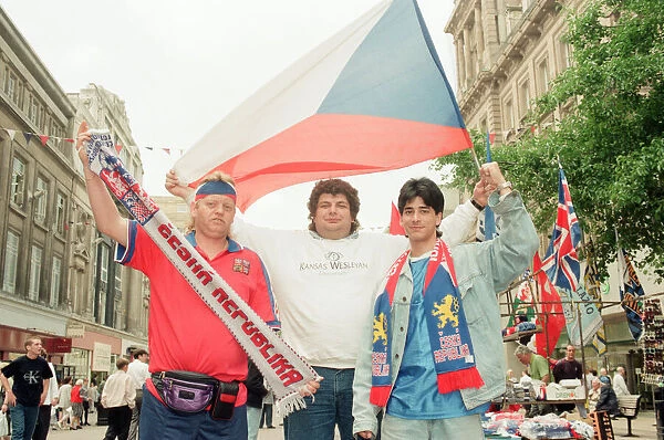 Czech Football Fans in Liverpool City Centre, Thursday 20th June 1996