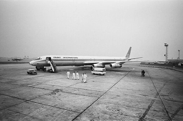 The D. C. 8 61F on the apron at Heathrow this morning. 24th June 1967