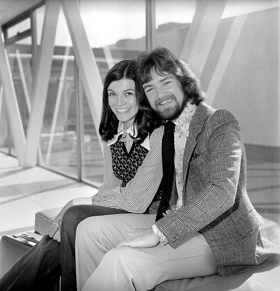 D. J. Rod Edmunds (Disc Jockey) and wife at LAP. March 1974 S74-1680