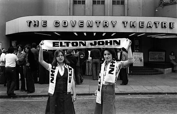 D23278_1 Local Caption Elton John fans outside the Coventry Theatre where Elton