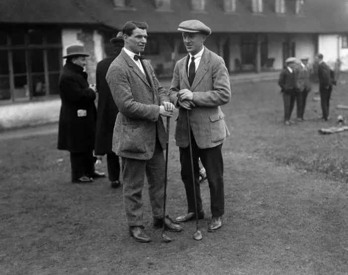 Framed Print : Daily Mirror golf competition for Footballers Thomas Clay (Spurs