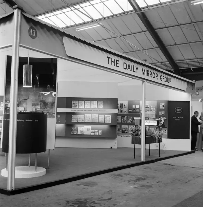 Framed Print : The Daily Mirror Group Stand at The Newsagents Fair, exhibition hall complex Framed Print : The Daily Mirror Group Stand at The Newsagents Fair, exhibition hall complex