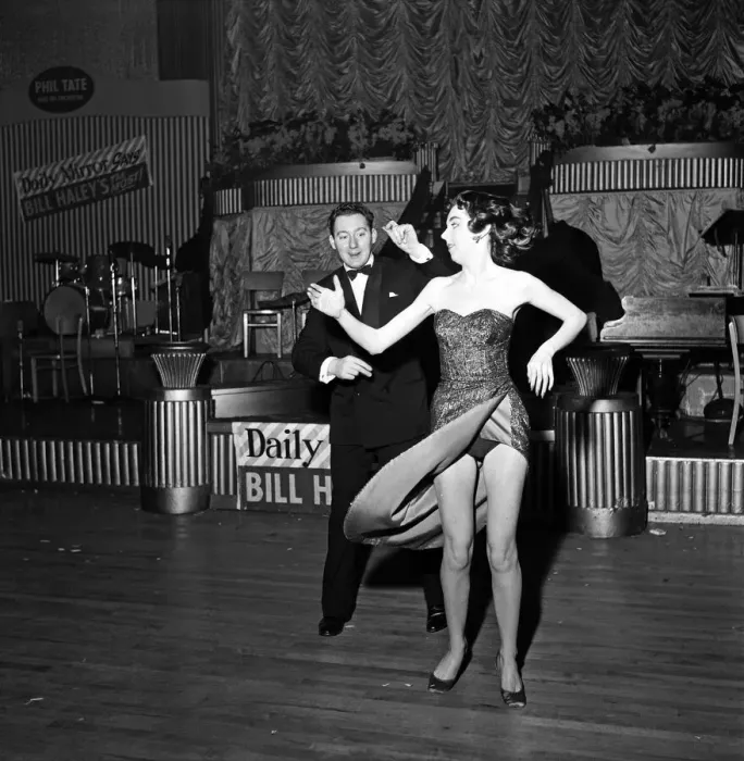 Framed Print : Daily Mirror party for Bill Haley at Hammersmith Palais de Danse, London Framed Print : Daily Mirror party for Bill Haley at Hammersmith Palais de Danse, London