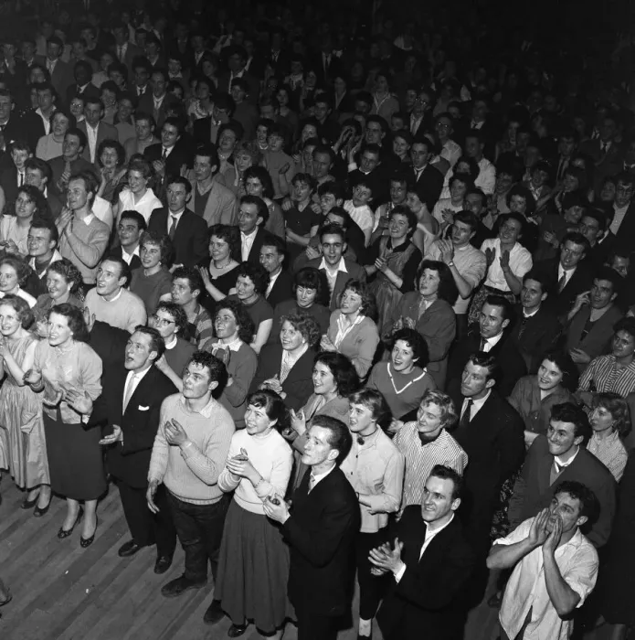 Framed Print : Daily Mirror party for Bill Haley at Hammersmith Palais de Danse, London Framed Print : Daily Mirror party for Bill Haley at Hammersmith Palais de Danse, London