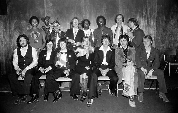 Daily Mirror Pop Club Concert Awards. L to R. front row: Joe English, Jimmy McGullough