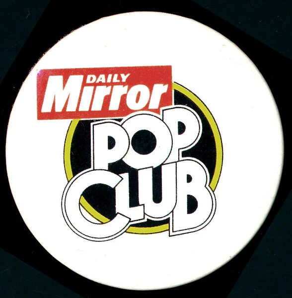Daily Mirror Pop Club Logo Badge 1976