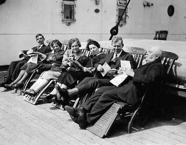 The Daily Mirror Travel Ticket Competition prize winners aboard the Minnekahda on their