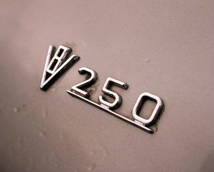 Framed Print : DAIMLER V8 KENNETH MCFADDEN February 1998 Detail of badge 250 Framed Print : DAIMLER V8 KENNETH MCFADDEN February 1998 Detail of badge 250