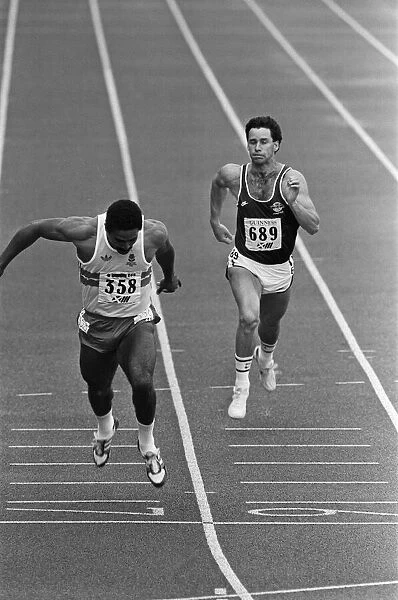Daley Thompson (left) competing in the Commonwealth Games. Edinburgh, Scotland