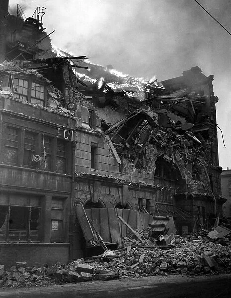 Damage to Portsmouth Hippodrome following an air raid attack. 11th January 1941