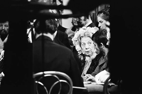 Dame Edith Evans seen here as as Grandmamma during rehearsals of The Gamblers