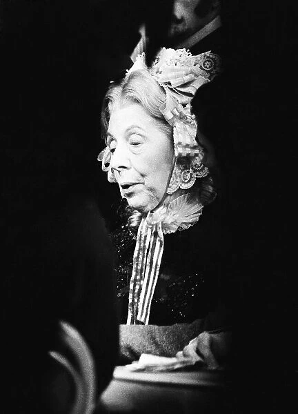 Dame Edith Evans seen here during rehearsals of The Gamblers. 27th December 1967