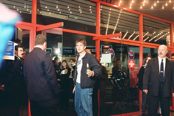 Damon Albarn of the pop group Blur arriving at the film premier ofTrainspotting in