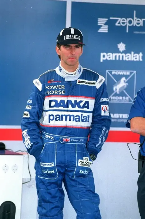 Framed Print : Damon Hill Formula 1 July 98 Formula 1 racing car driver at silverstone for