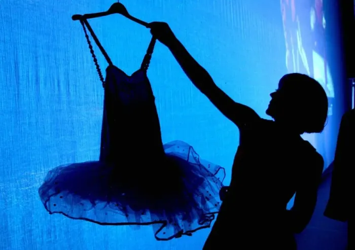 Framed Print : Dancer Deborah Ford prepares for a perfomance during the launch of the first Cardiff