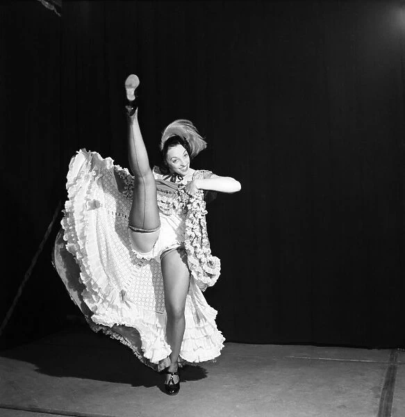 A Can - Can Dancer at a Paris night club. October 1952 C4806